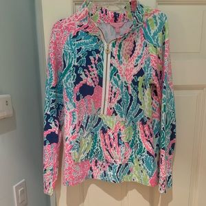 Bright patterned lily Pulitzer quarter zip